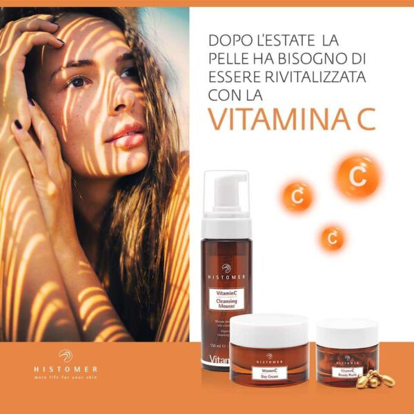 Histomer Kit Vitamin C Mousse detergente siero in perle e crema antimacchia antirughe idratazione profonda